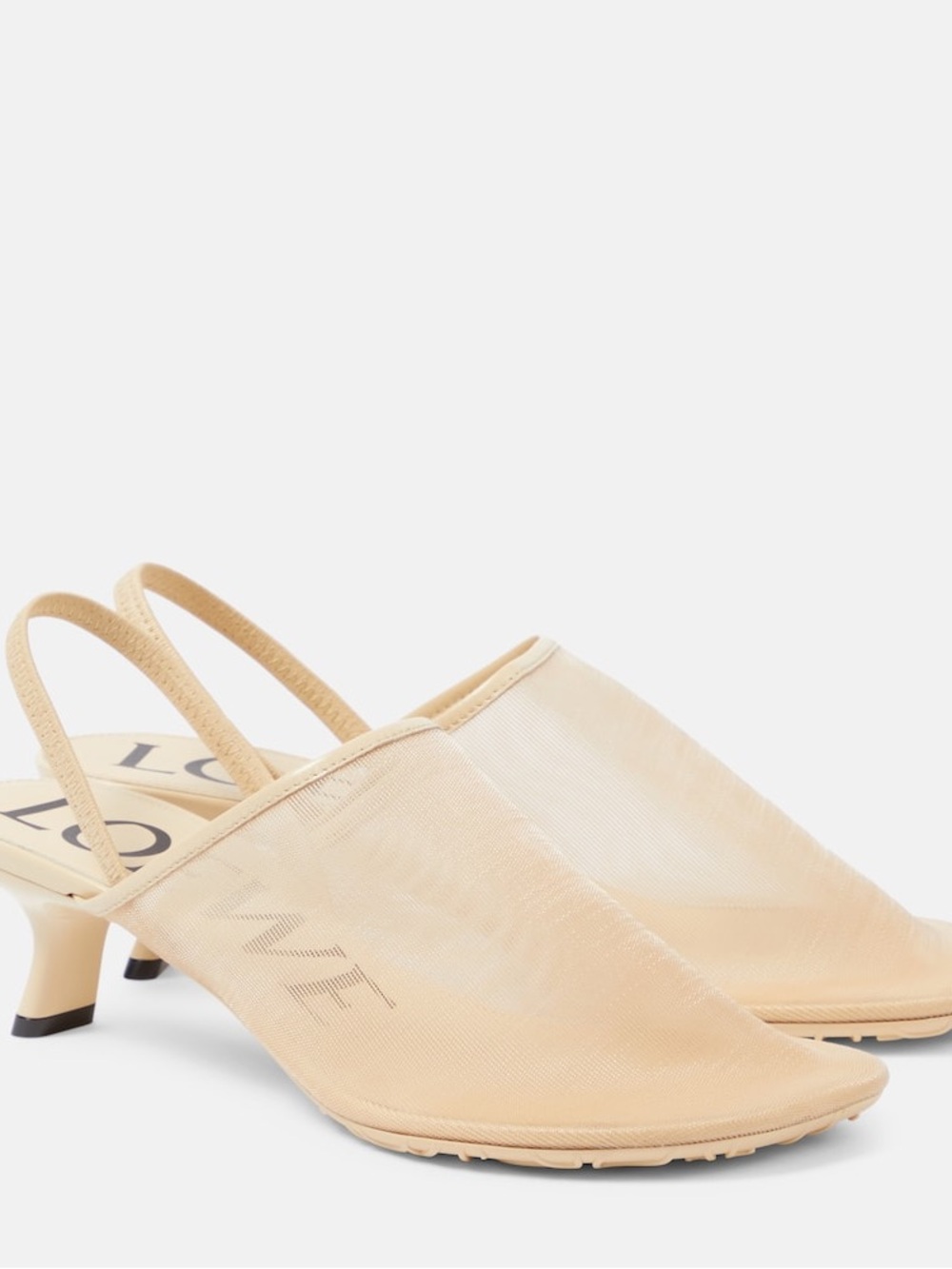 LOEWE 
Petal 45 Mesh Slingback Pumps